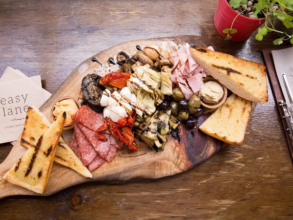 photograph of antipasto platter in Easy Lane