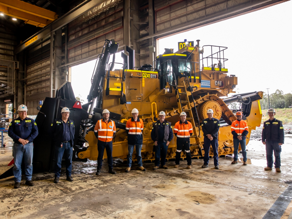 WesTrac D11 dozer and team at Bengalla Mine