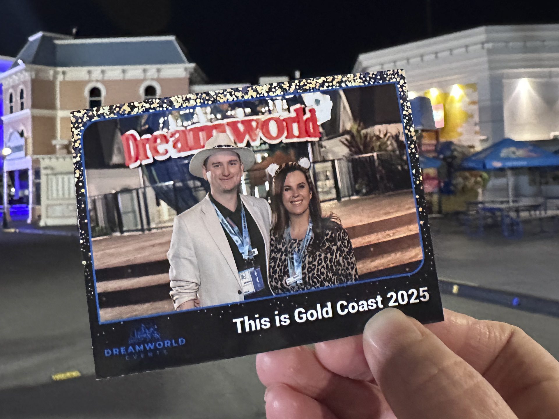 Magnetic Shots brand activation-2 Photo magnet in front of Dreamworld building